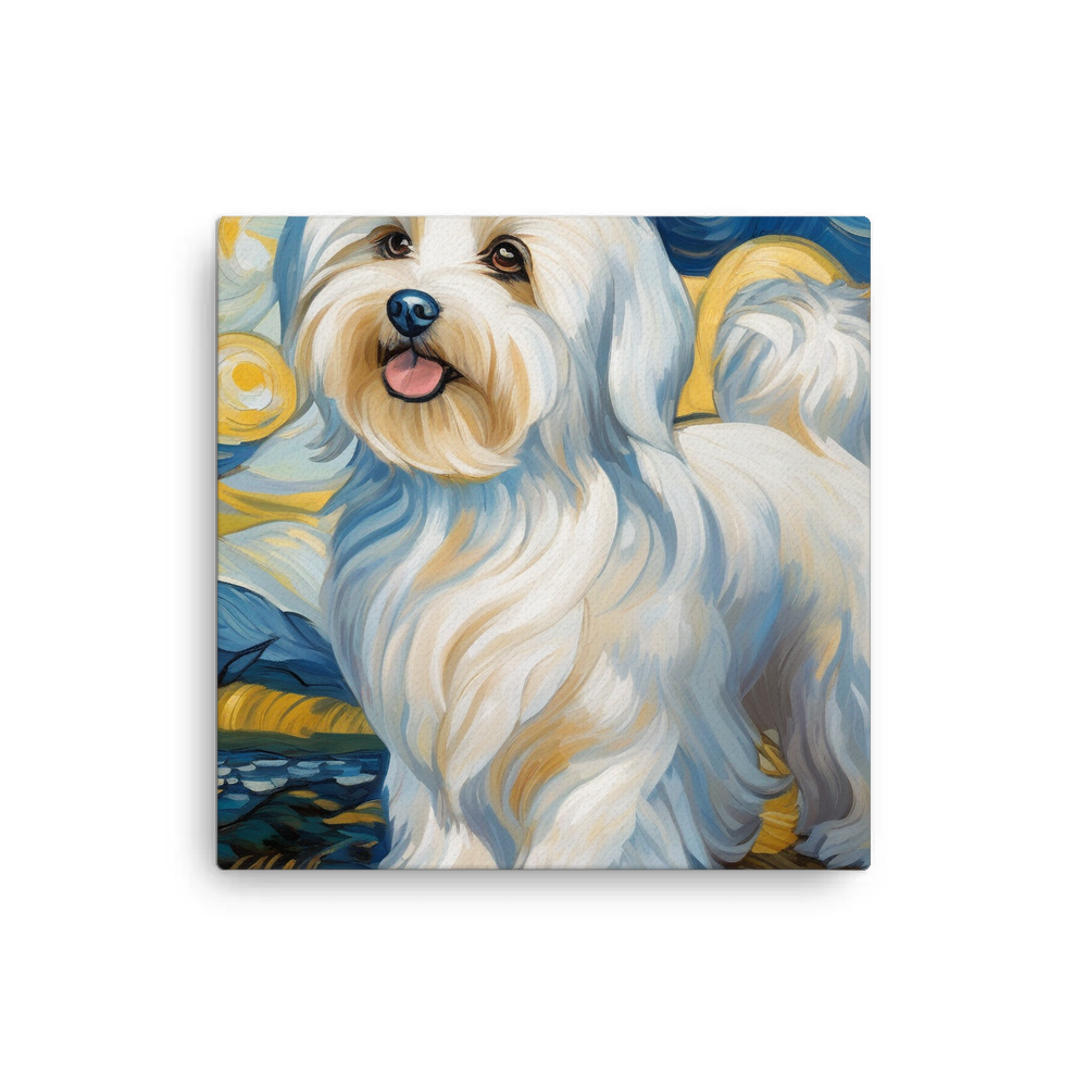 PugMug Custom White Havanese Dog Canvas