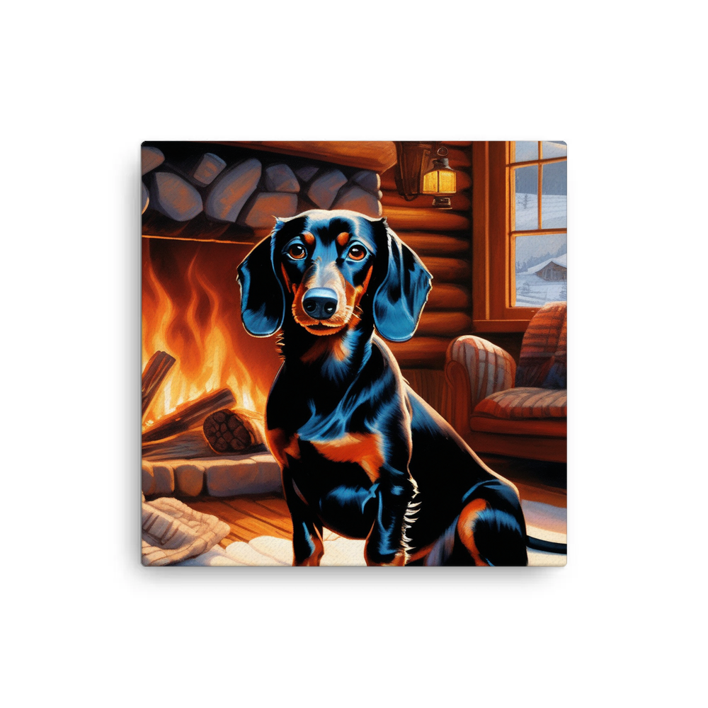 PugMug Custom Black Dachshund Canvas