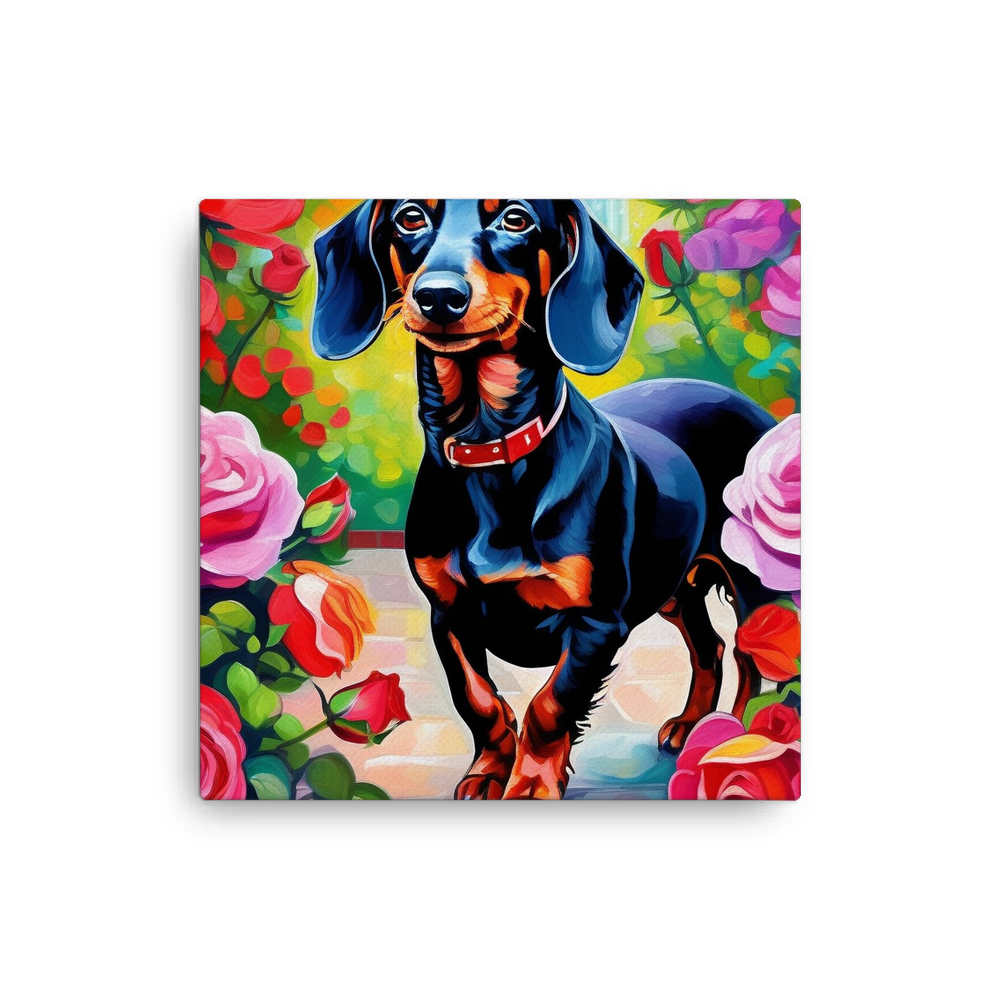 PugMug Custom Black Dachshund Canvas