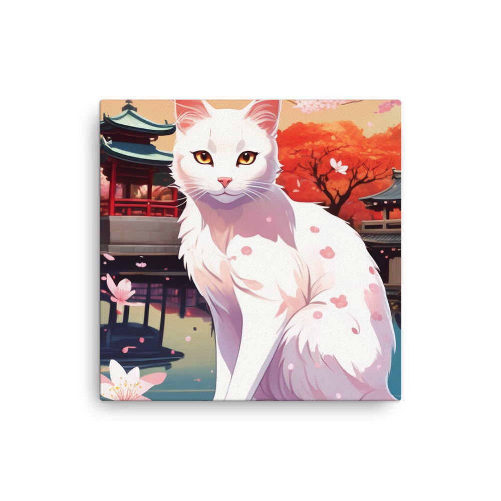 PugMug Custom White Companion Cat Canvas