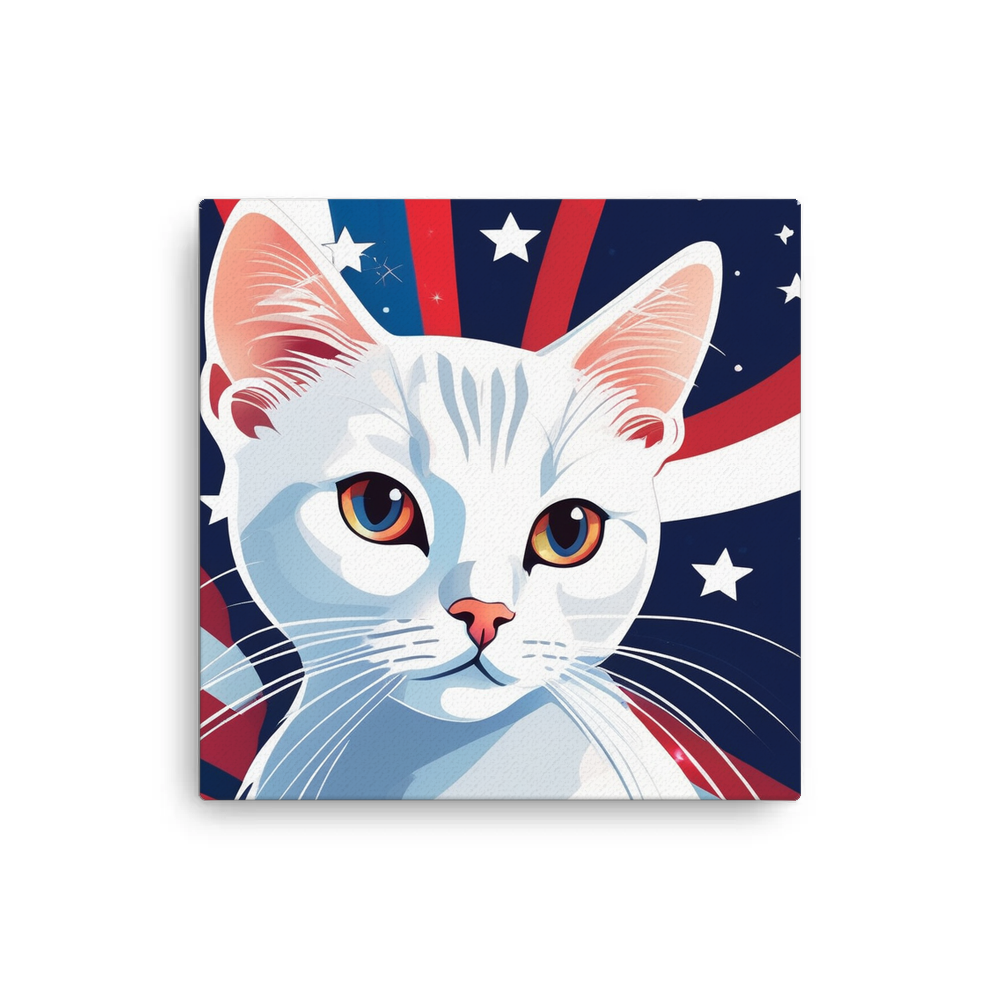 PugMug Custom White Companion Cat Canvas