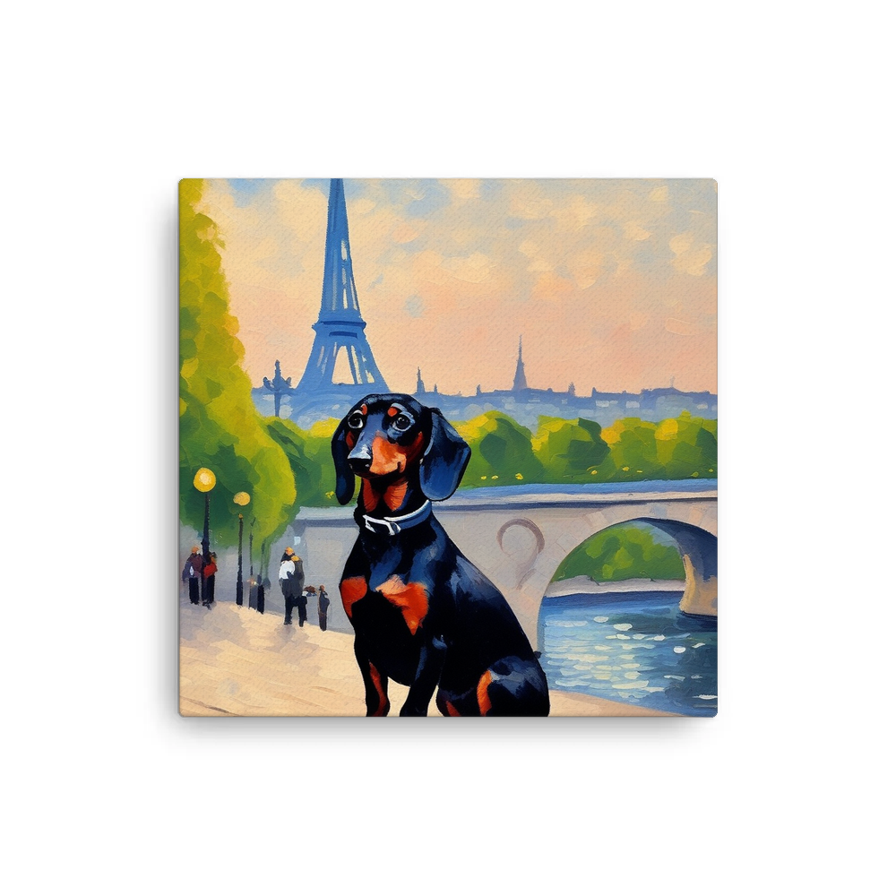 PugMug Custom Black Dachshund Canvas
