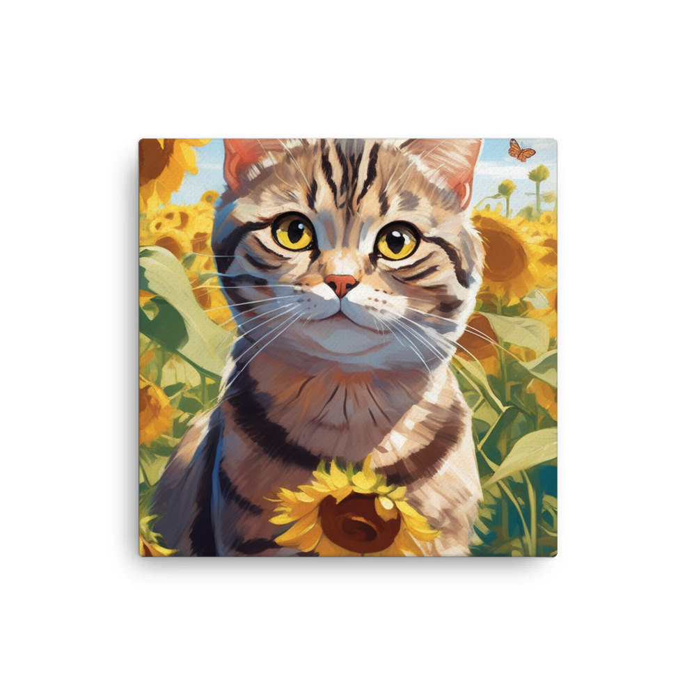 PugMug Custom Tabby Scottish Fold Cat Canvas