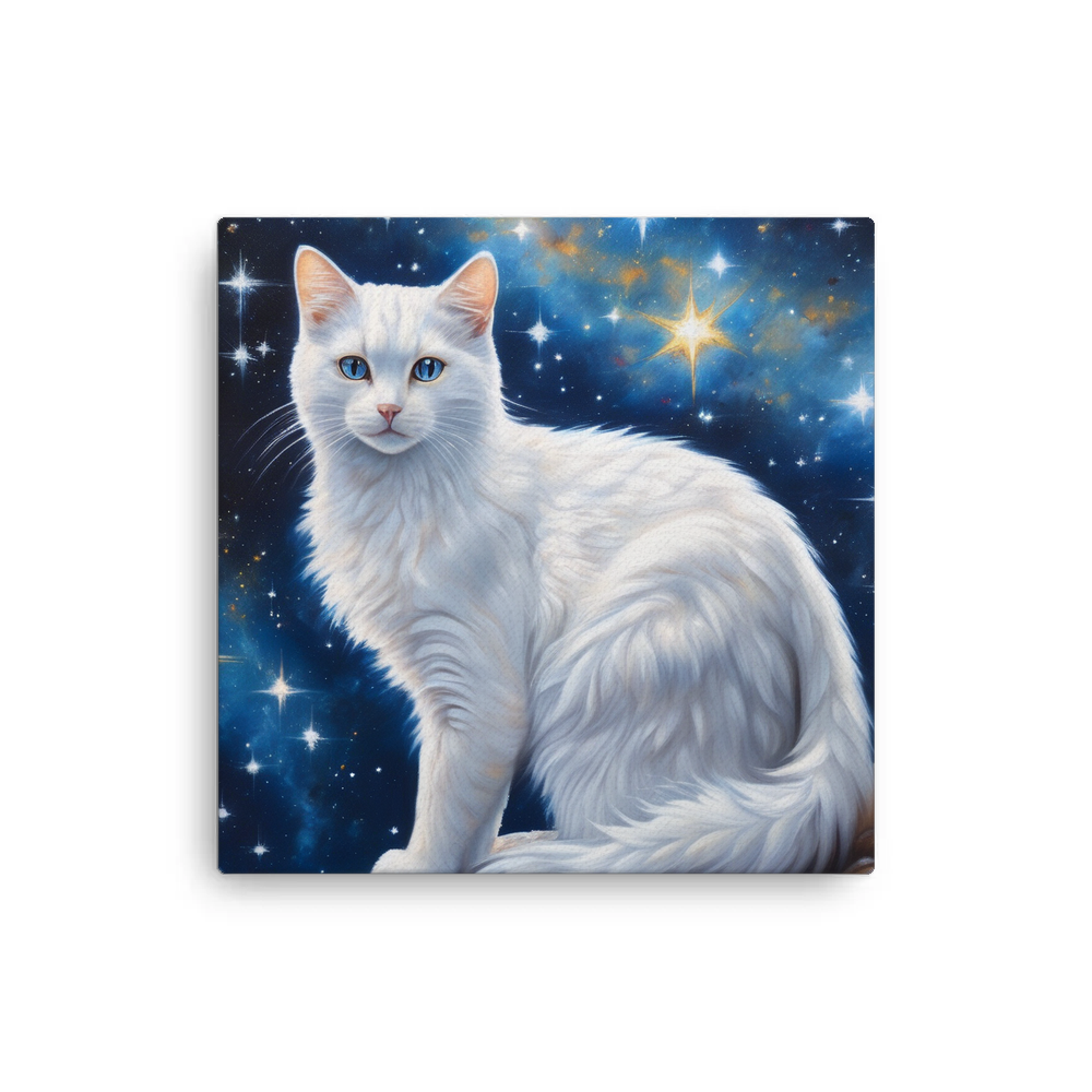 PugMug Custom White Companion Cat Canvas
