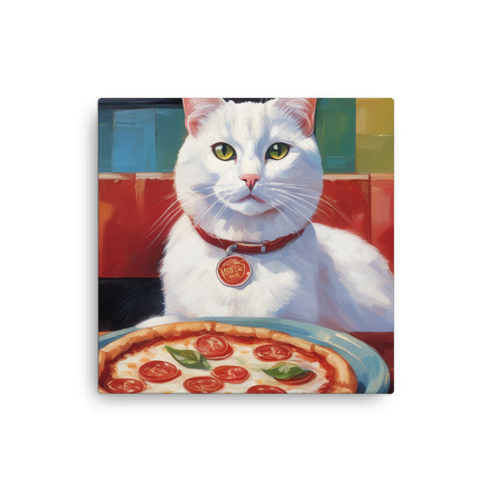 PugMug Custom White Companion Cat Canvas