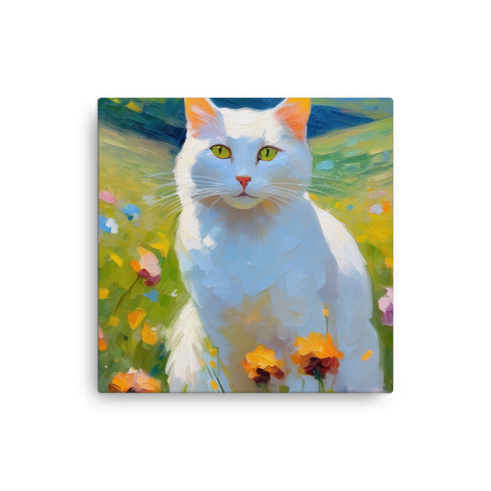 PugMug Custom White Companion Cat Canvas