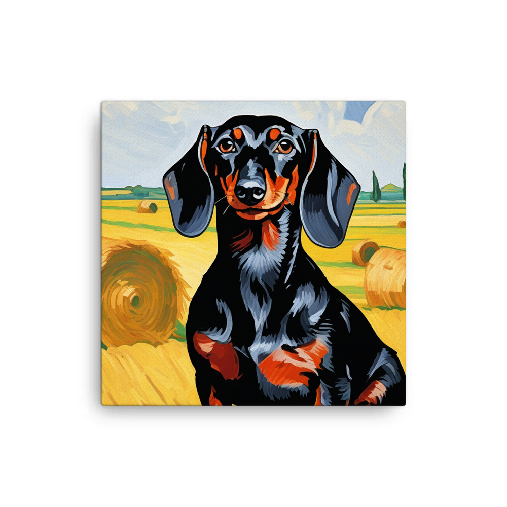 PugMug Custom Black Dachshund Canvas