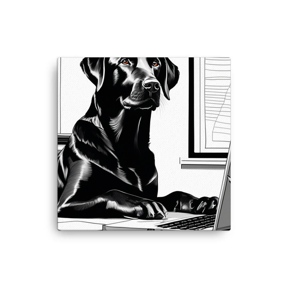 PugMug Custom Black Labrador Retriever Canvas