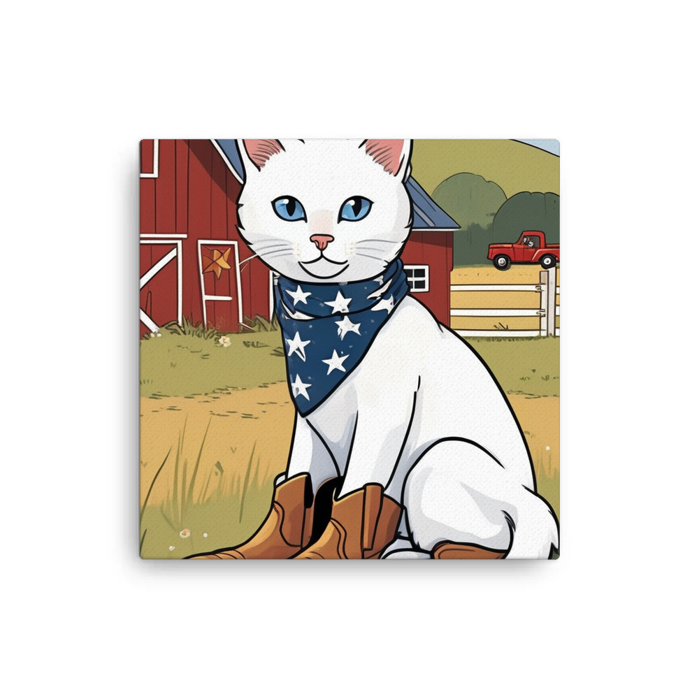 PugMug Custom White Companion Cat Canvas