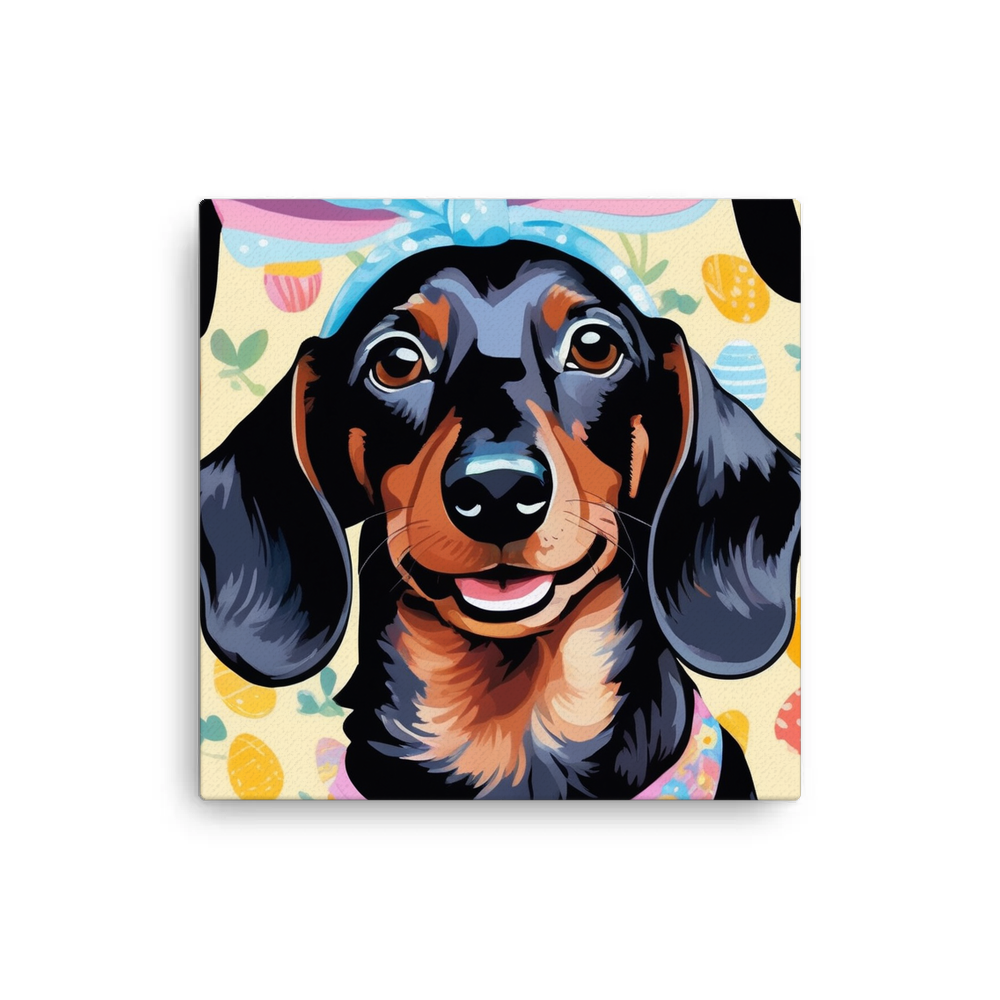 PugMug Custom Black Dachshund Canvas