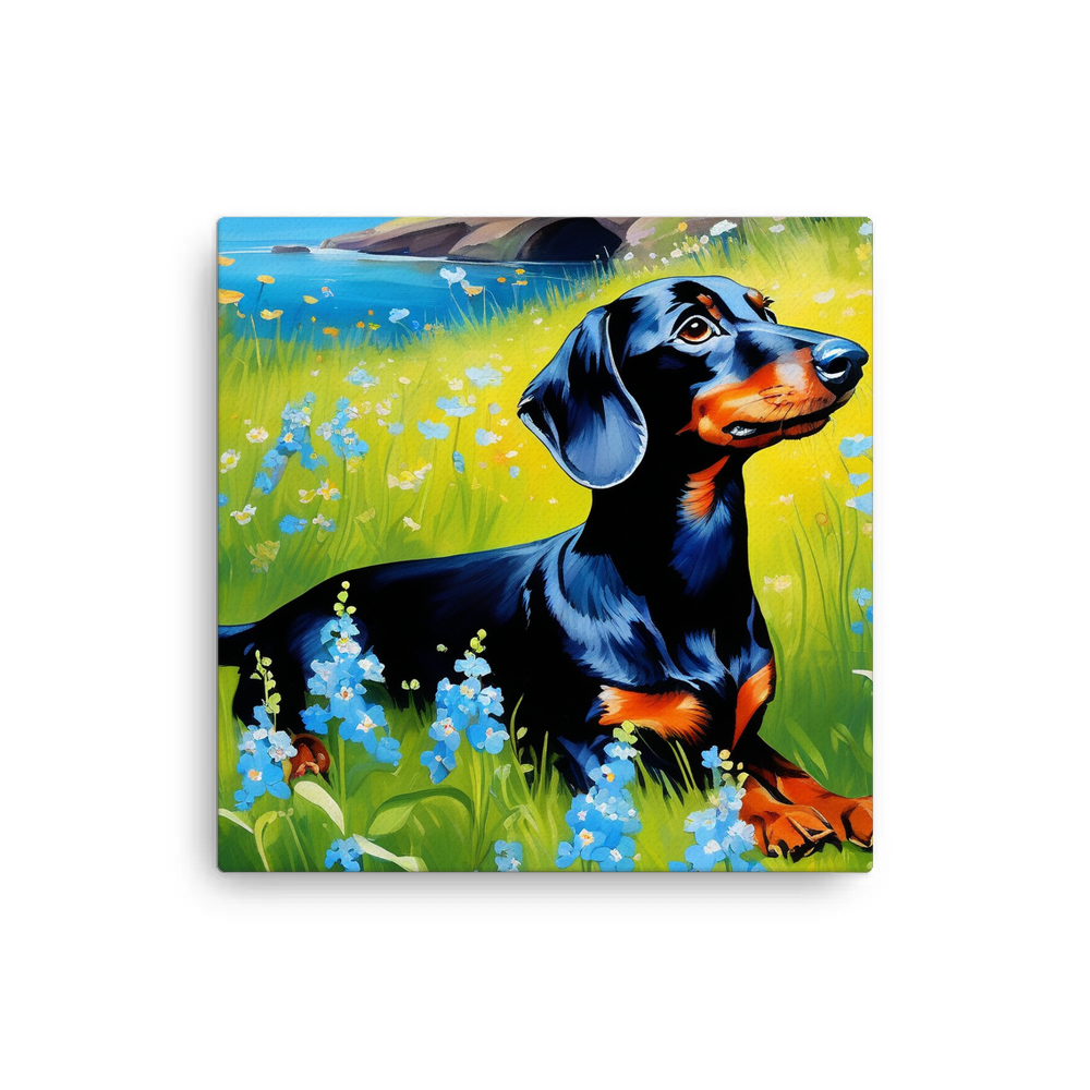 PugMug Custom Black Dachshund Canvas