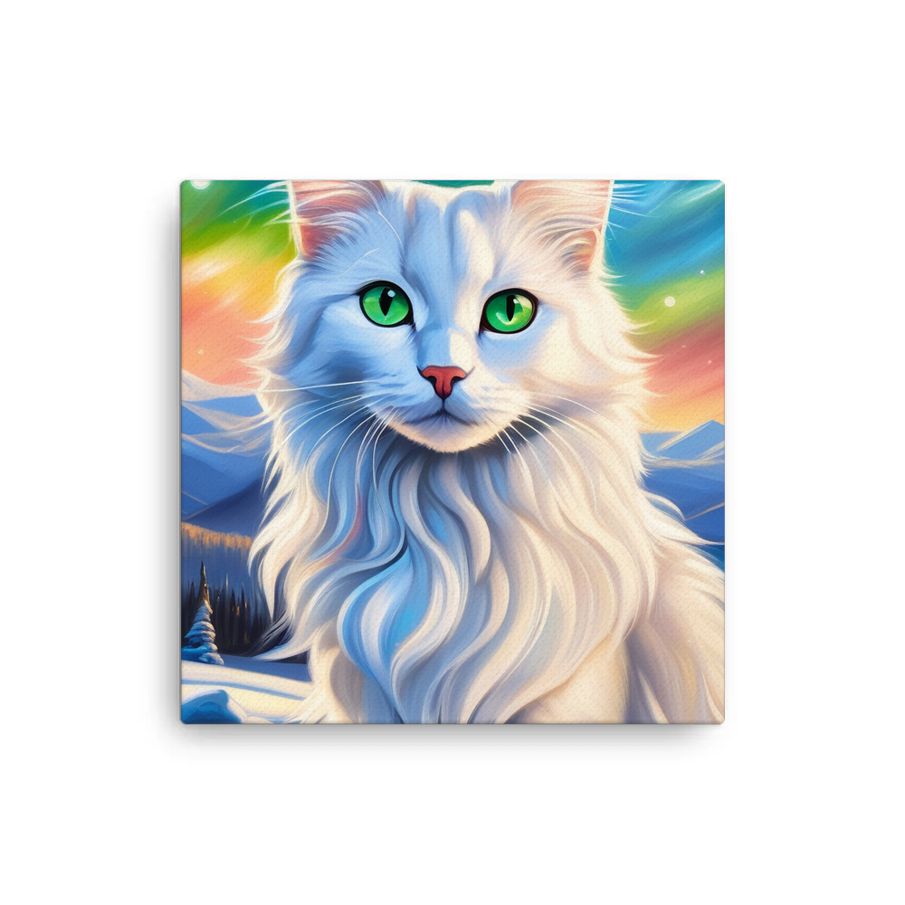 PugMug Custom White Companion Cat Canvas