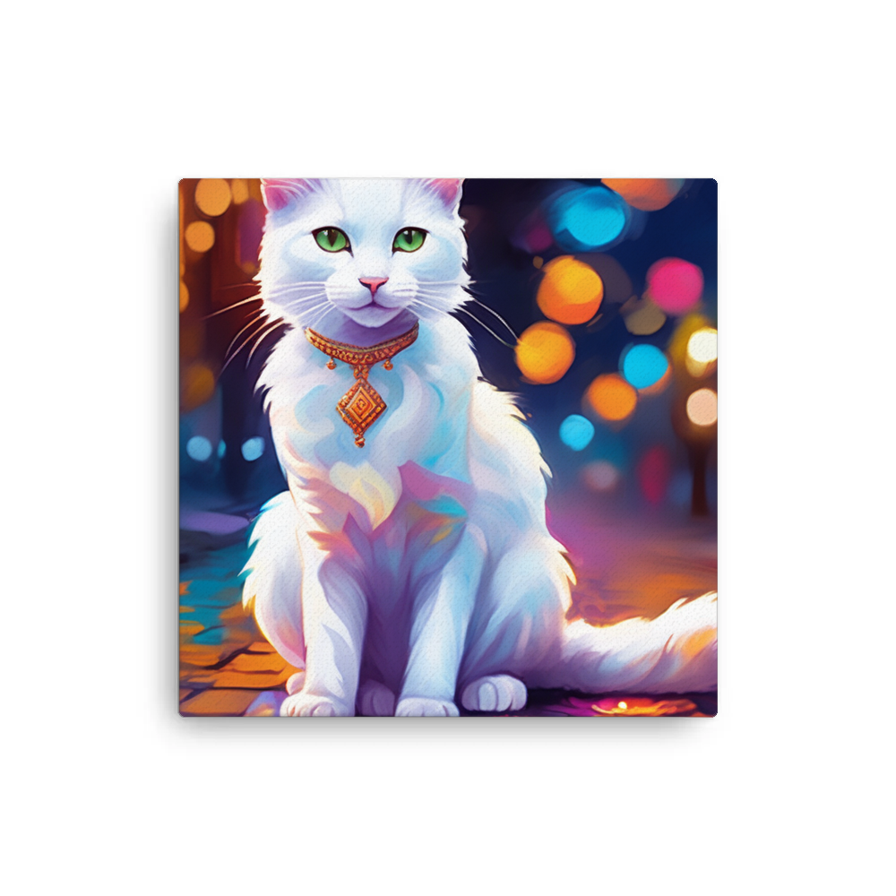 PugMug Custom White Companion Cat Canvas