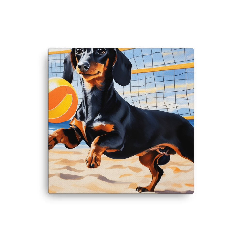 PugMug Custom Black Dachshund Canvas