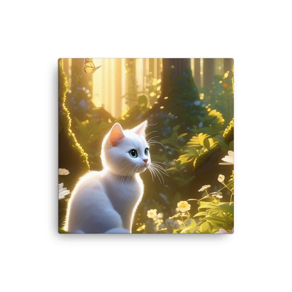 PugMug Custom White Companion Cat Canvas