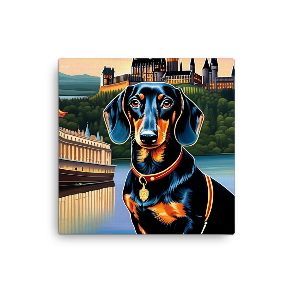 PugMug Custom Black Dachshund Canvas