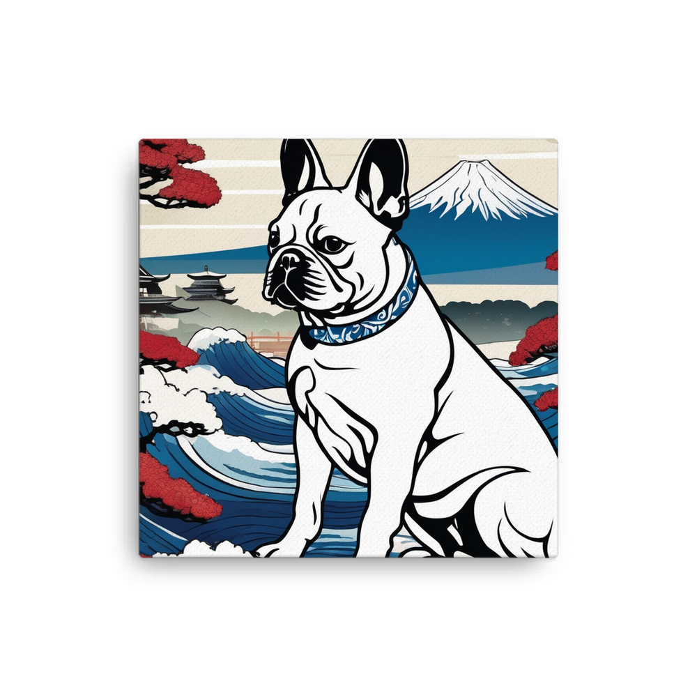 PugMug Custom White French Bulldog Canvas