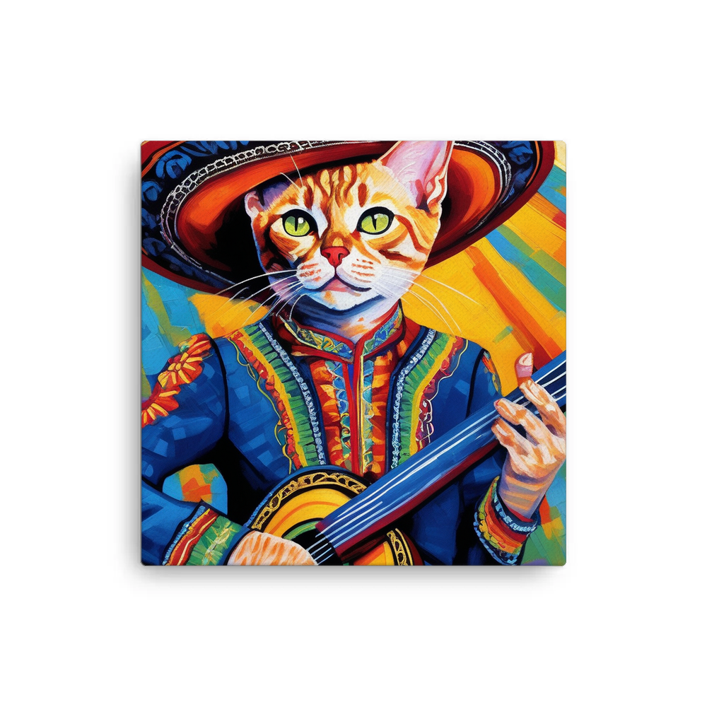 PugMug Custom Tabby Devon Rex Cat Canvas