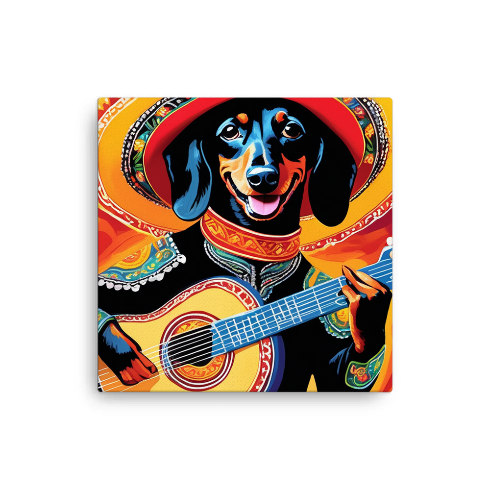 PugMug Custom Black Dachshund Canvas