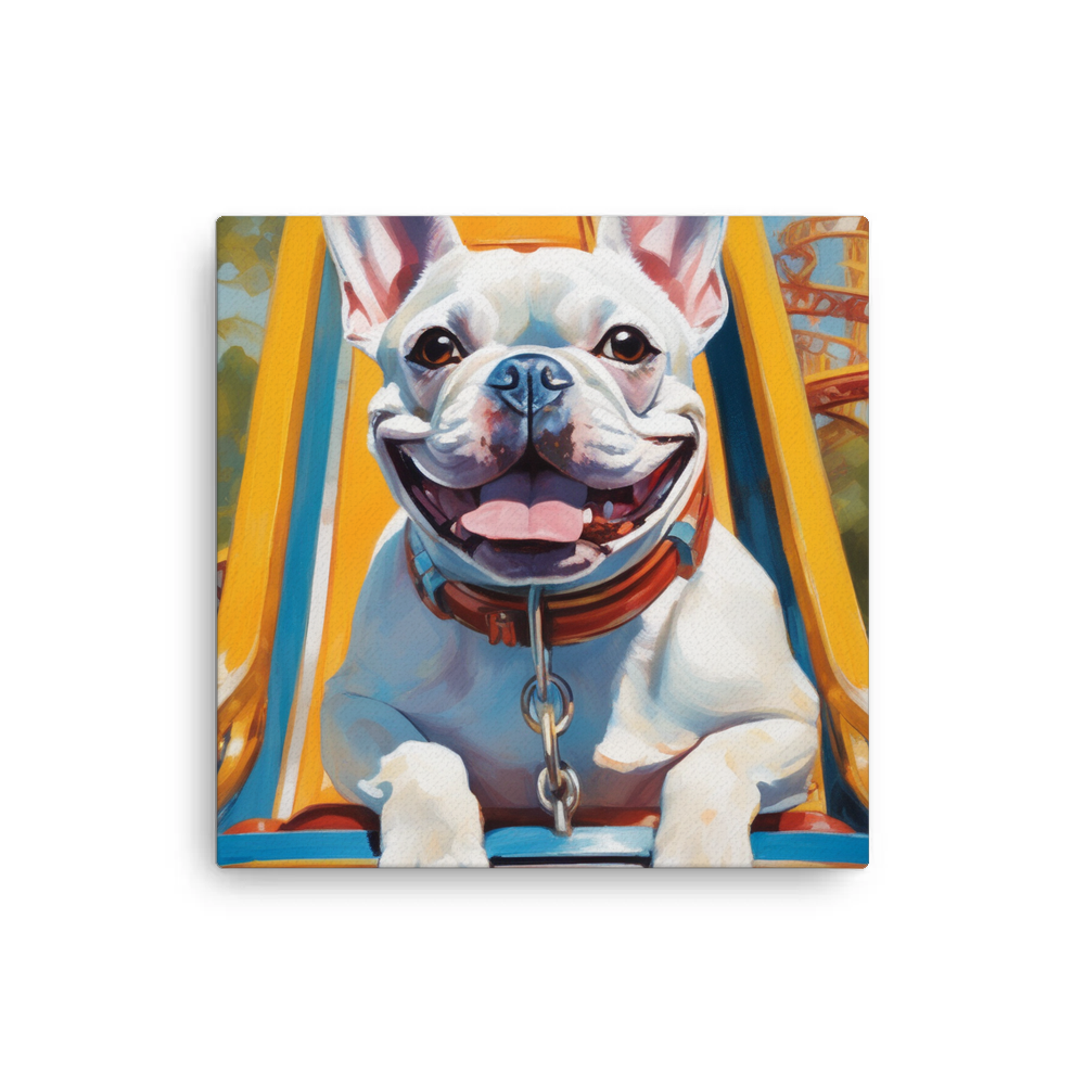 PugMug Custom White French Bulldog Canvas