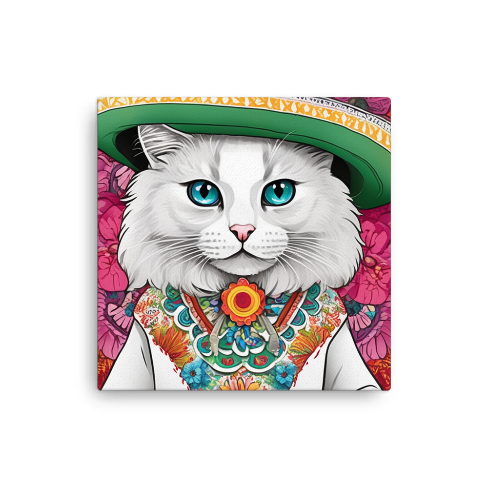 PugMug Custom White Ragdoll Cat Canvas