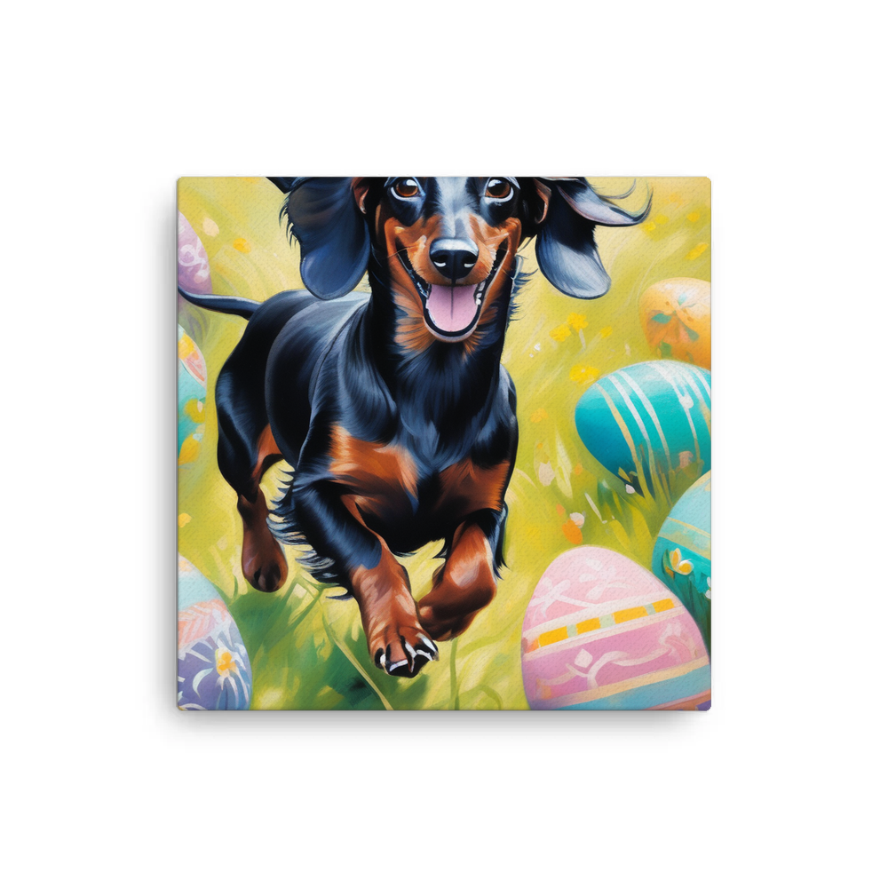 PugMug Custom Black Dachshund Canvas