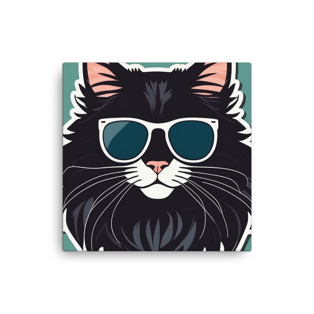 PugMug Custom Black Maine Coon Cat Canvas