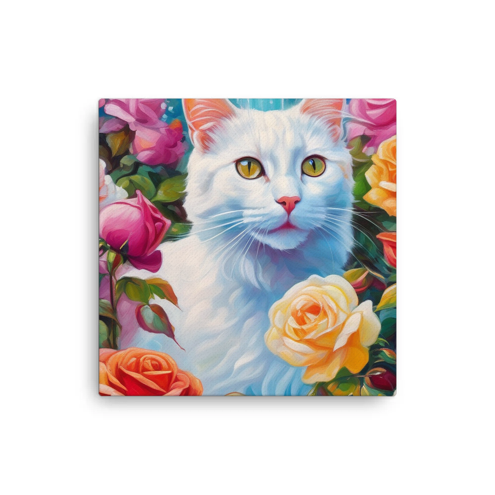 PugMug Custom White Companion Cat Canvas