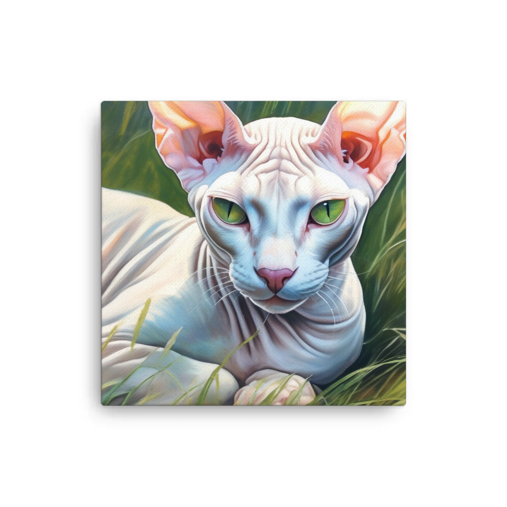 PugMug Custom White Sphynx Cat Canvas