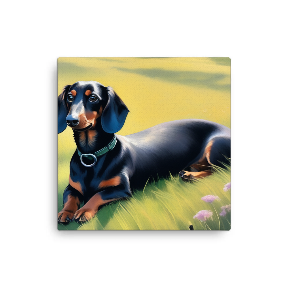 PugMug Custom Black Dachshund Canvas