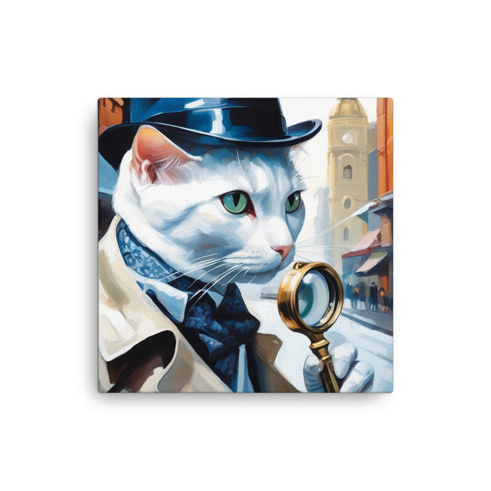 PugMug Custom White Companion Cat Canvas