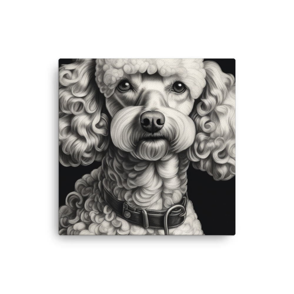 PugMug Custom White Poodle Canvas