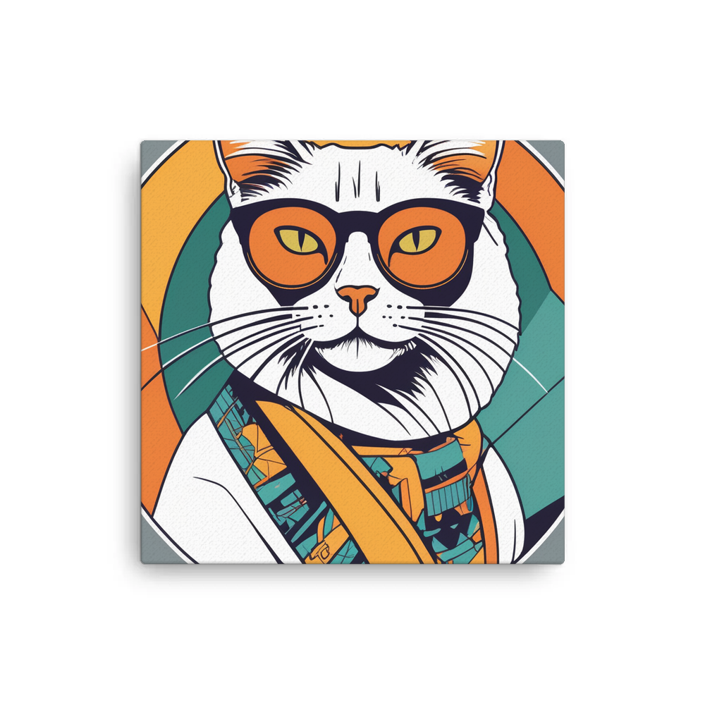 PugMug Custom White Companion Cat Canvas