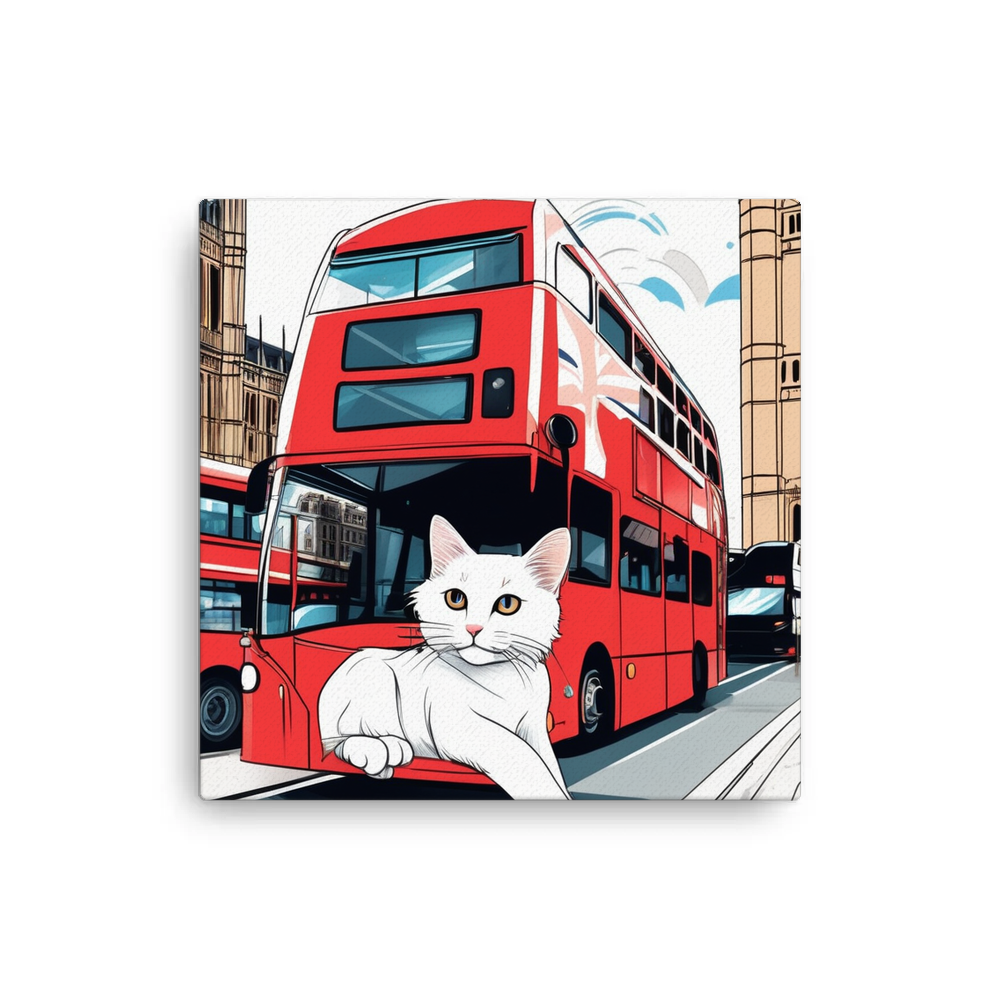 PugMug Custom White Companion Cat Canvas