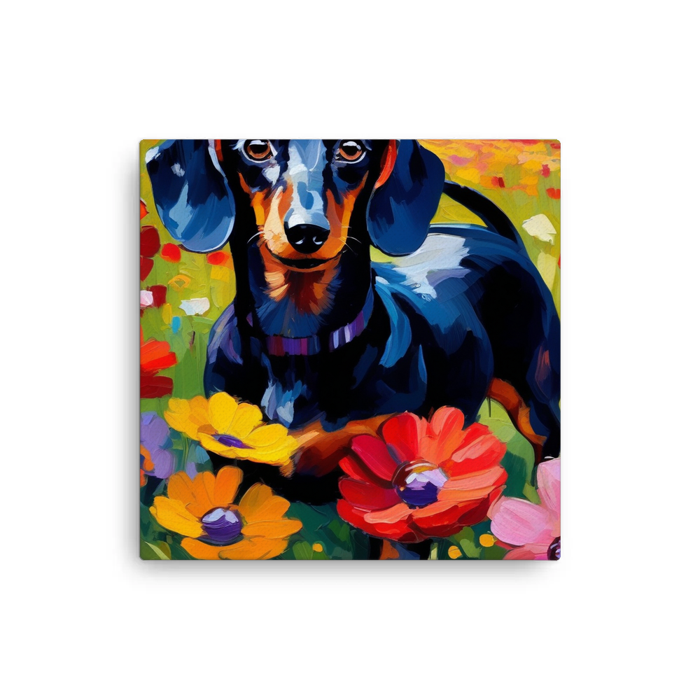 PugMug Custom Black Dachshund Canvas