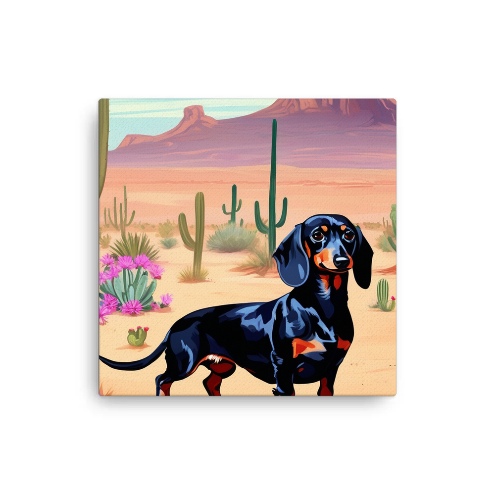 PugMug Custom Black Dachshund Canvas