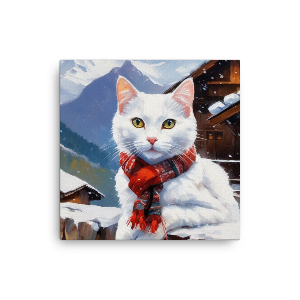 PugMug Custom White Companion Cat Canvas