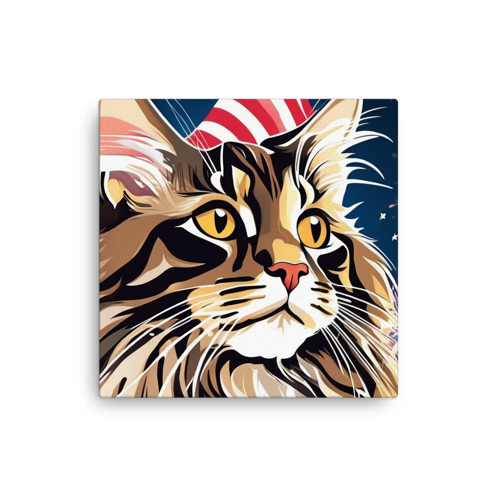 PugMug Custom Tabby Maine Coon Cat Canvas