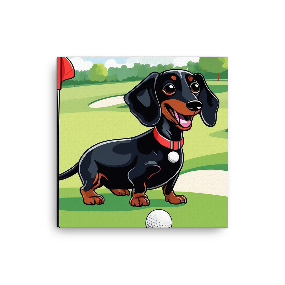 PugMug Custom Black Dachshund Canvas