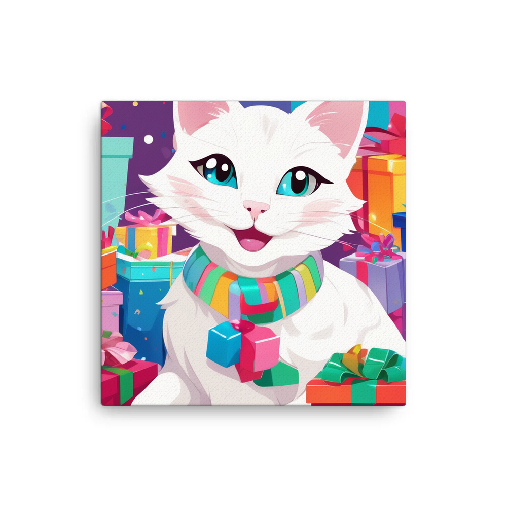 PugMug Custom White Companion Cat Canvas