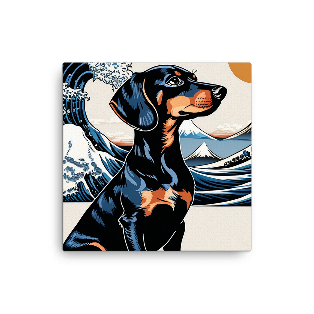 PugMug Custom Black Dachshund Canvas