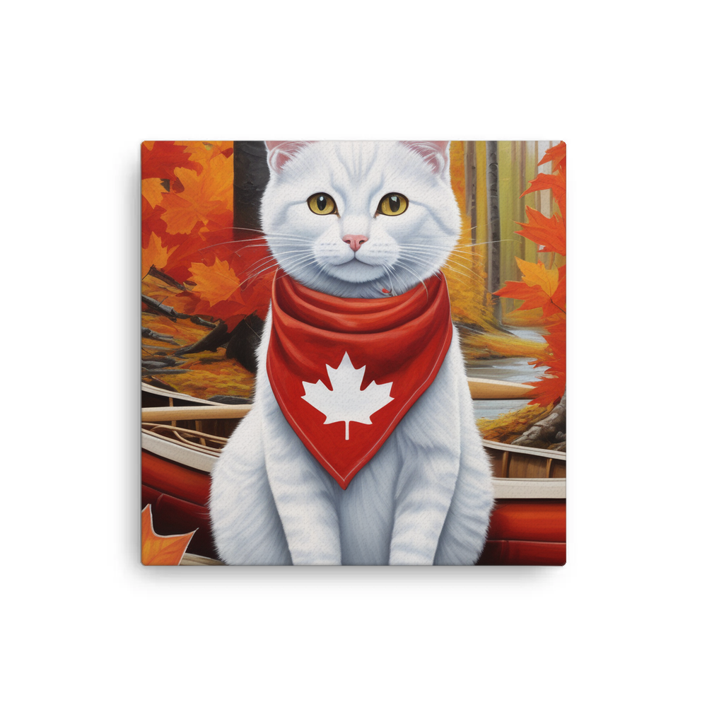 PugMug Custom White Companion Cat Canvas