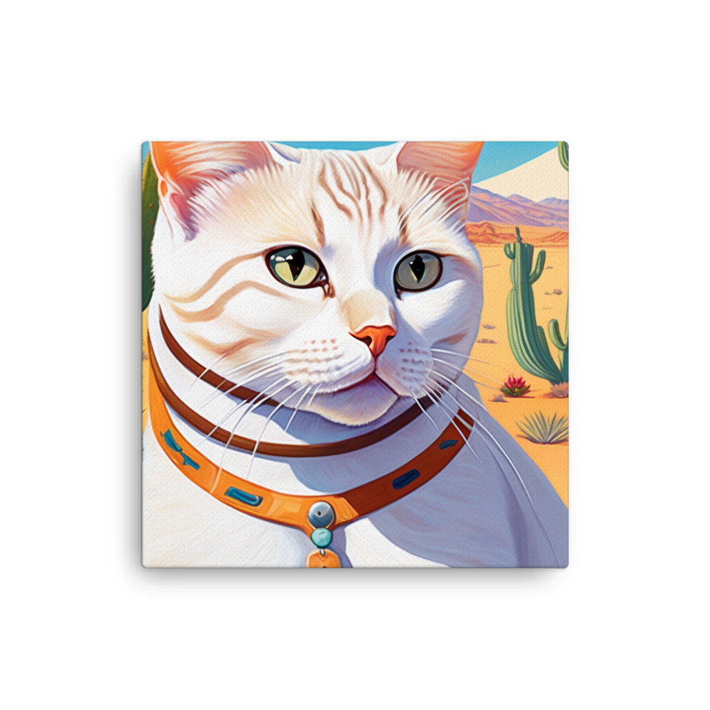 PugMug Custom White American Shorthair Cat Canvas
