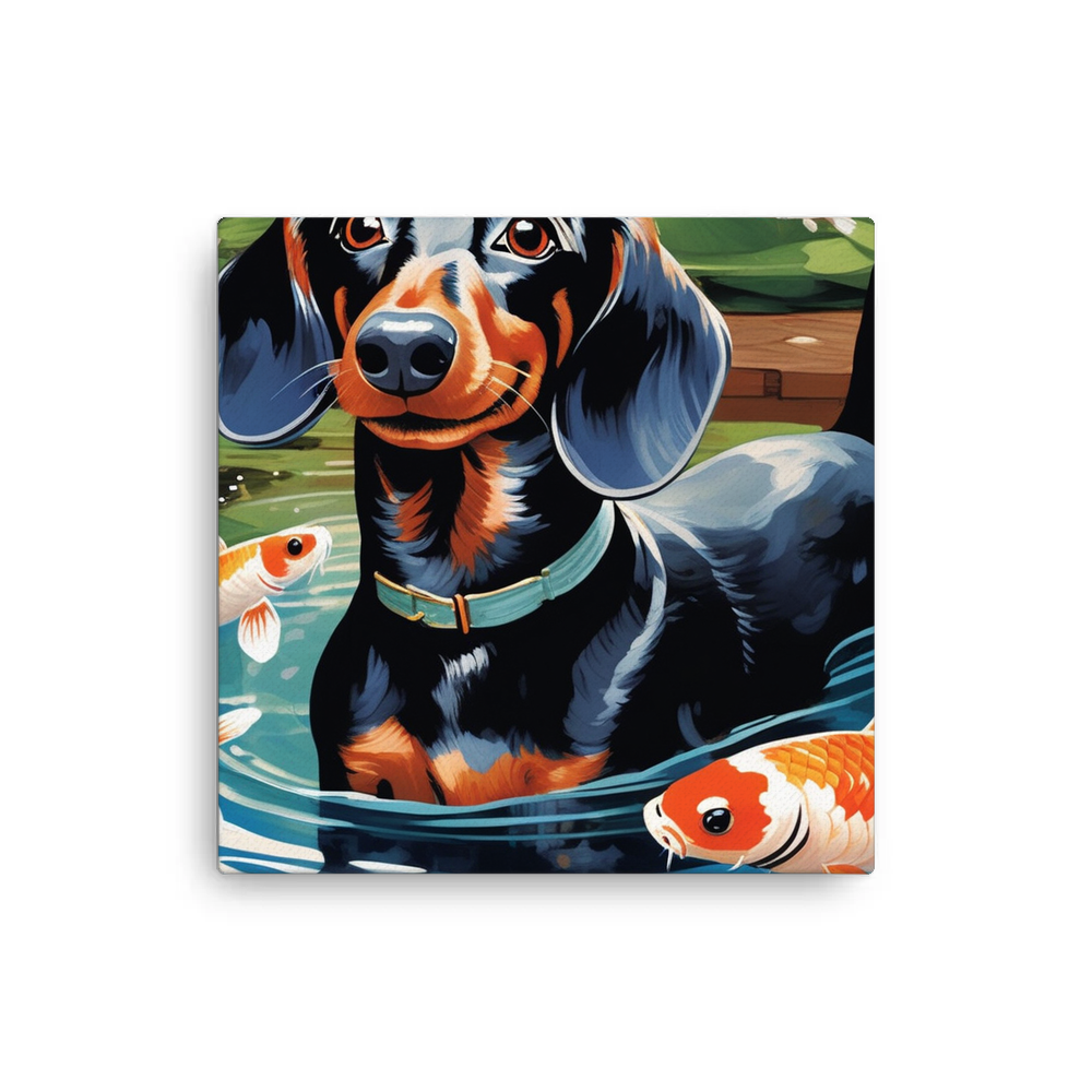PugMug Custom Black Dachshund Canvas