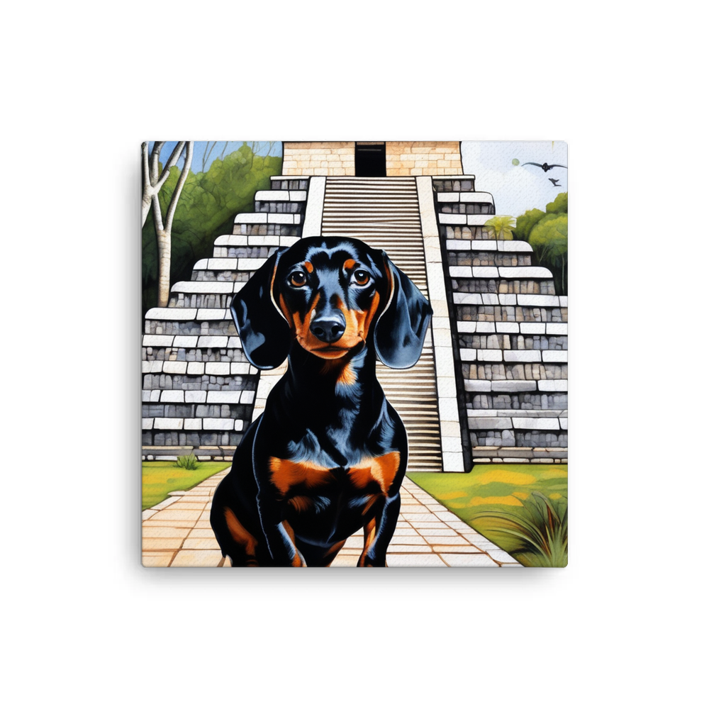 PugMug Custom Black Dachshund Canvas