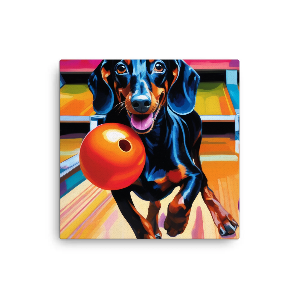 PugMug Custom Black Dachshund Canvas