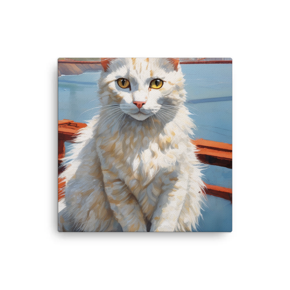 PugMug Custom White Companion Cat Canvas