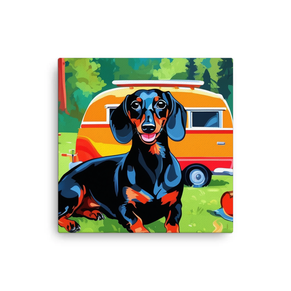 PugMug Custom Black Dachshund Canvas