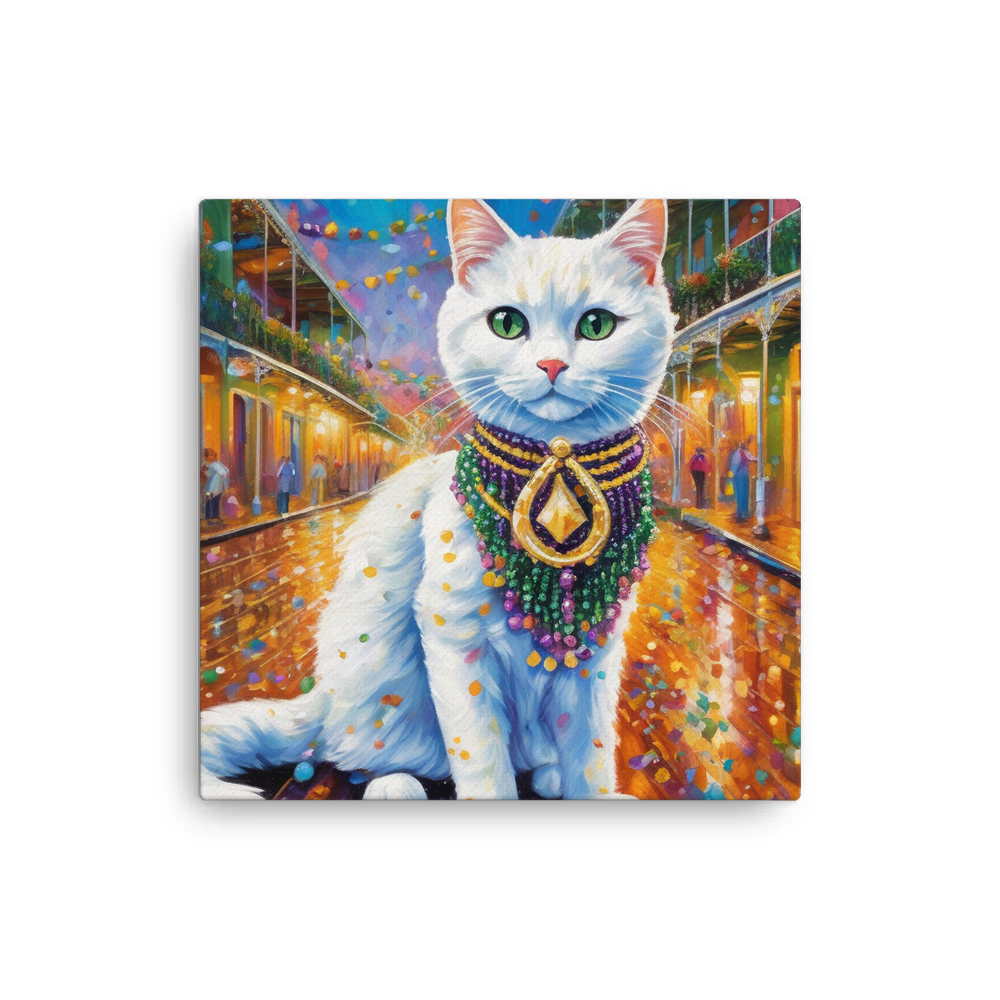 PugMug Custom White Companion Cat Canvas