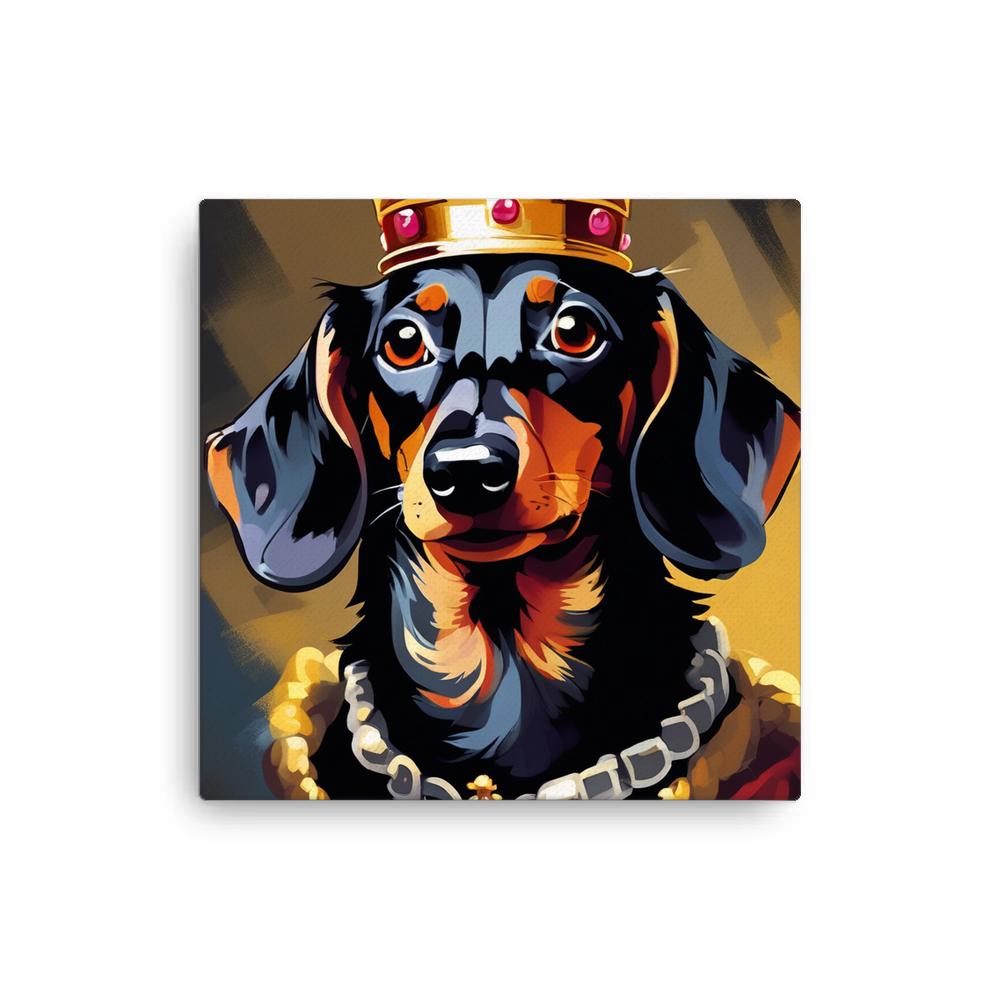 PugMug Custom Black Dachshund Canvas